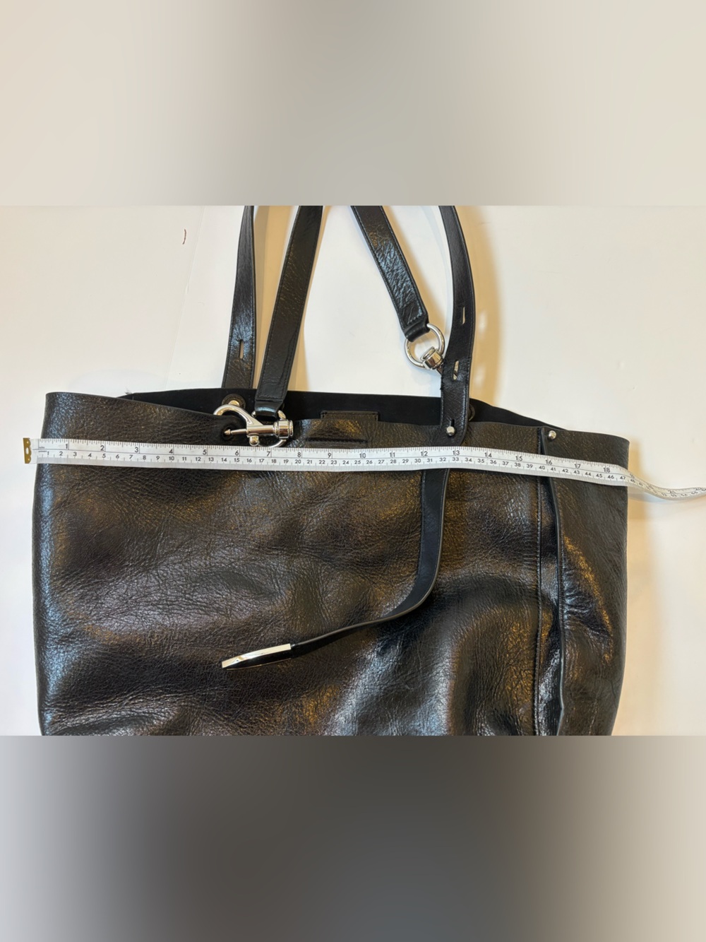 Rebecca Minkoff Black Leather Tote Bag - Picture 10 of 15